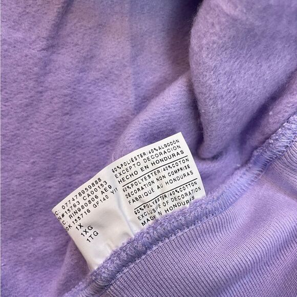 Champion Fleece Pullover Hoodie Women Plus Size 1X Purple Script Logo NWT - Picture 6 of 7